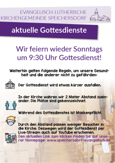 Gottesdienst in Corona-Zeiten