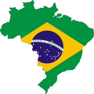 Brasilien Flagge Karte